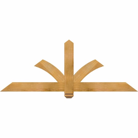 Ekena Millwork Redmond Rough Sawn Timber Gable Bracket, Western Red Cedar, 60"W x 22"H x 2"D x 4"F, 9/12 Pitch GBW060X22X0204RED00RWR